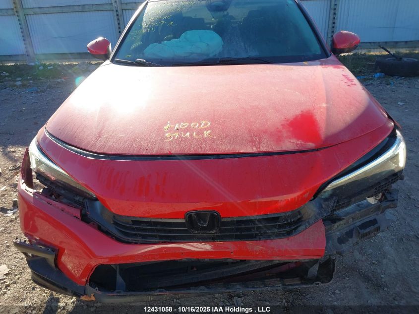 2022 Honda Civic Touring VIN: 2HGFE1F95NH000376 Lot: 12431058