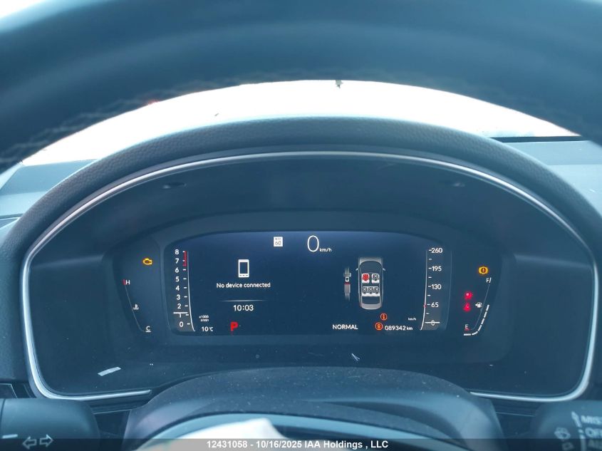 2022 Honda Civic Touring VIN: 2HGFE1F95NH000376 Lot: 12431058