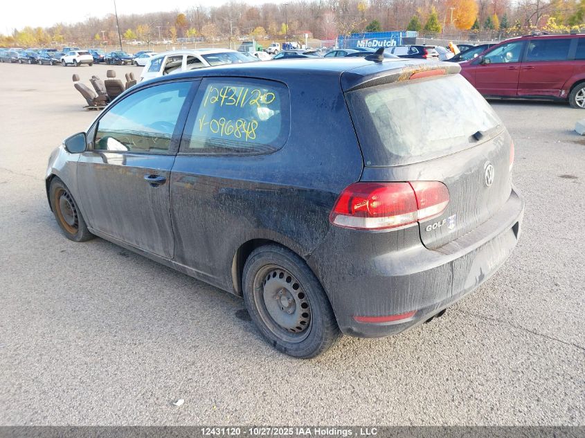 2012 Volkswagen Golf VIN: WVWAA7AJ5CW096848 Lot: 12431120