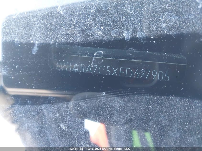 2015 BMW 528 Xi VIN: WBA5A7C5XFD627905 Lot: 12431165