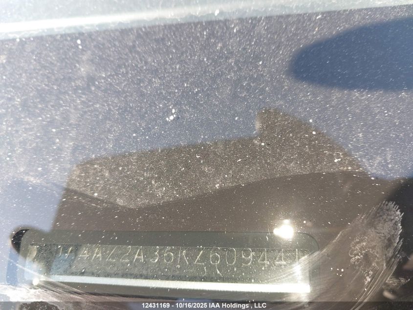 2019 Mitsubishi Outlander Es VIN: JA4AZ2A36KZ609441 Lot: 12431169