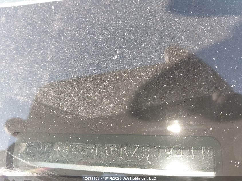 2019 Mitsubishi Outlander Es VIN: JA4AZ2A36KZ609441 Lot: 12431169