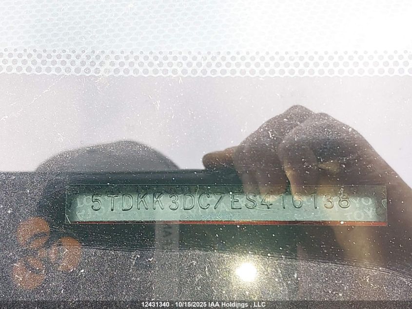 2014 Toyota Sienna Le 8 Passenger VIN: 5TDKK3DC7ES416138 Lot: 12431340