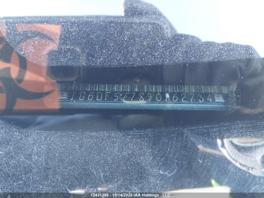 2009 Cadillac Cts VIN: 1G6DF577890162734 Lot: 12431388