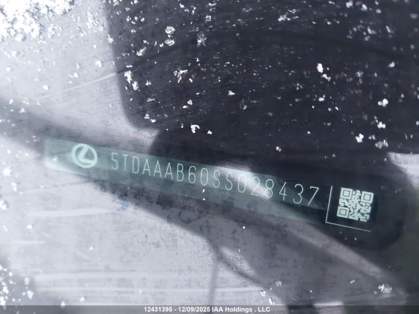 2025 Lexus Tx 350 VIN: 5TDAAAB60SS028437 Lot: 12431395