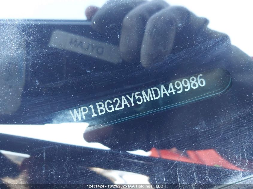 2021 Porsche Cayenne Gts Coupe VIN: WP1BG2AY5MDA49986 Lot: 12431424