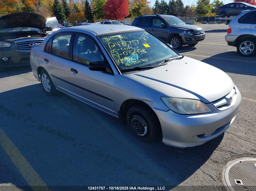 2HGES16145H032928 2005 Honda Civic Dx auction photo 1