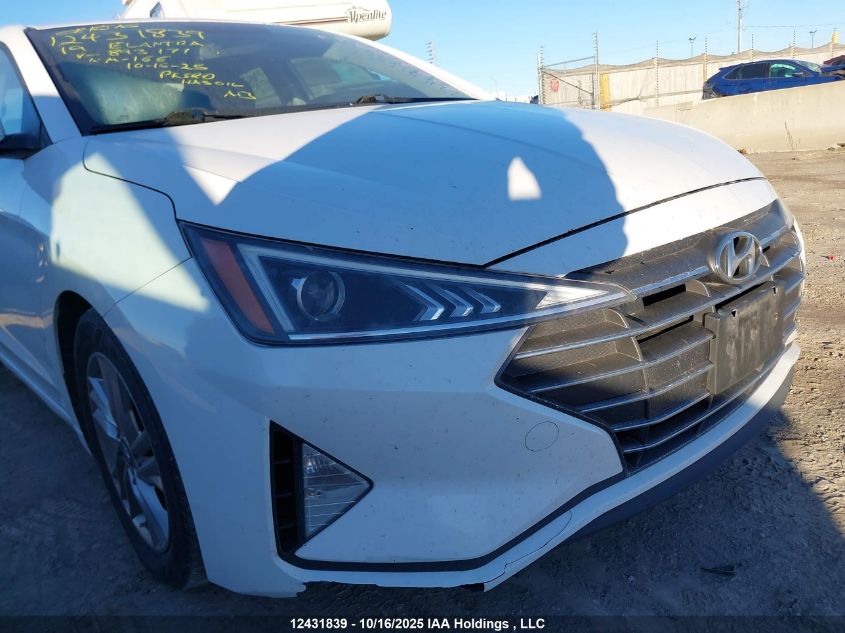 2019 Hyundai Elantra Sel/Value/Limited VIN: KMHD84LF6KU893171 Lot: 12431839