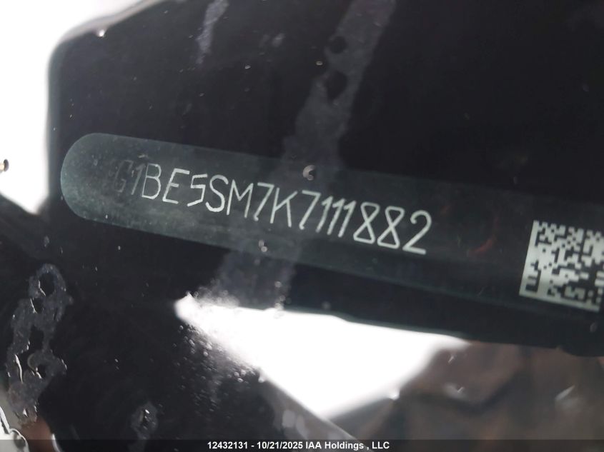 2019 Chevrolet Cruze Lt VIN: 1G1BE5SM7K7111882 Lot: 12432131