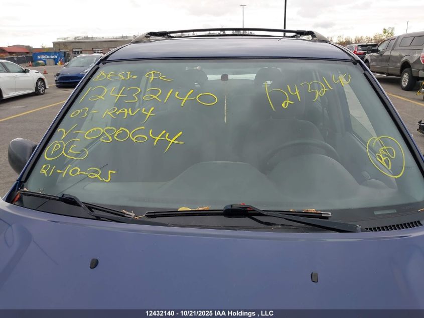 2003 Toyota Rav4 VIN: JTEHH20V236080644 Lot: 12432140