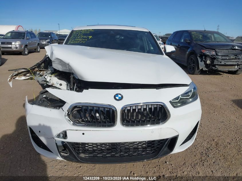 2022 BMW X2 xDrive28I VIN: WBXYJ1C07N5T47727 Lot: 12432209