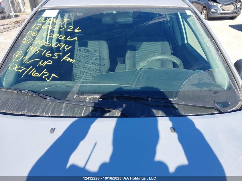 2008 Toyota Corolla Matrix Xr VIN: 2T1KR32EX8C706094 Lot: 12432226