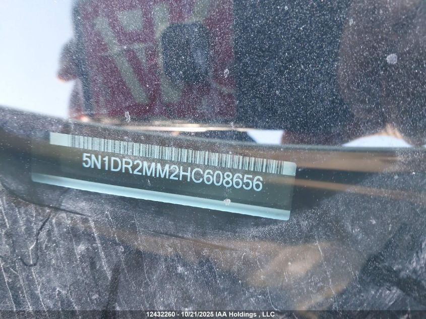 2017 Nissan Pathfinder Platinum/S/Sl/Sv VIN: 5N1DR2MM2HC608656 Lot: 12432260