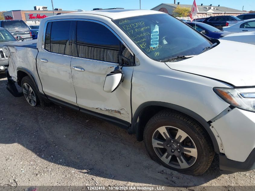 2017 Honda Ridgeline Touring VIN: 5FPYK3F72HB506856 Lot: 12432418