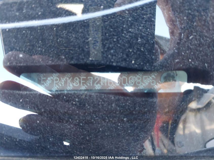 2017 Honda Ridgeline Touring VIN: 5FPYK3F72HB506856 Lot: 12432418