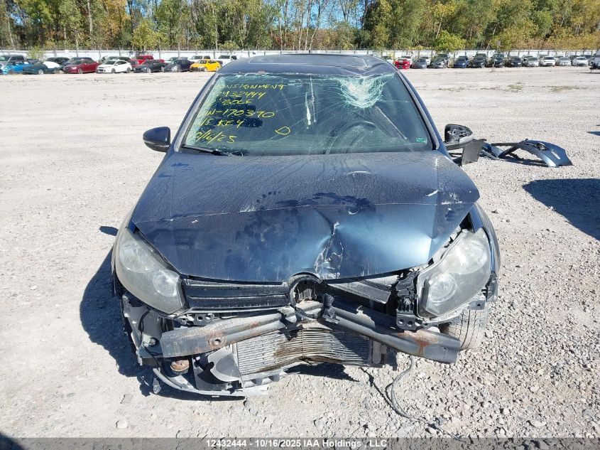 2012 Volkswagen Golf 2.5L Sportline/2.5L Trendline VIN: WVWAA7AJ5CW170390 Lot: 12432444