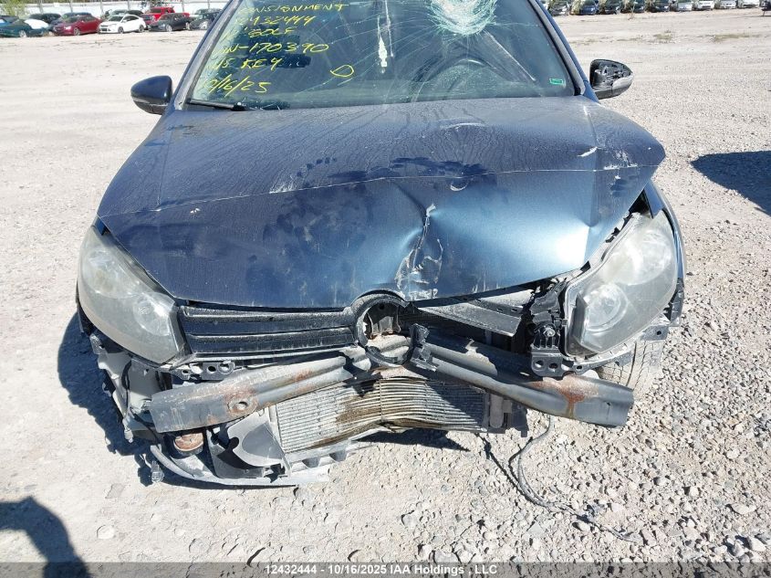 2012 Volkswagen Golf 2.5L Sportline/2.5L Trendline VIN: WVWAA7AJ5CW170390 Lot: 12432444