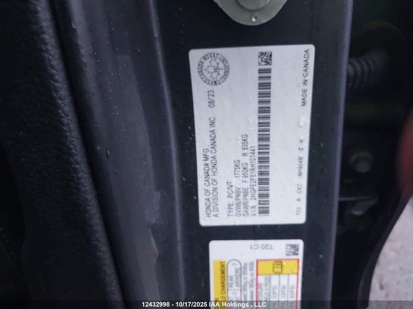 2HGFE2F51RH101441 2024 HONDA CIVIC photo no. 19