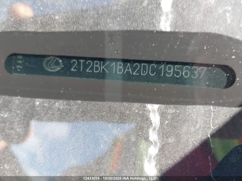 2013 Lexus Rx 350 F Sport VIN: 2T2BK1BA2DC195637 Lot: 12433015