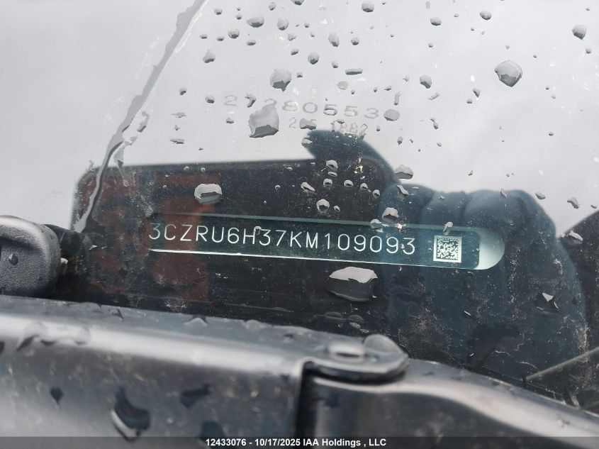 2019 Honda Hr-V Lx VIN: 3CZRU6H37KM109093 Lot: 12433076
