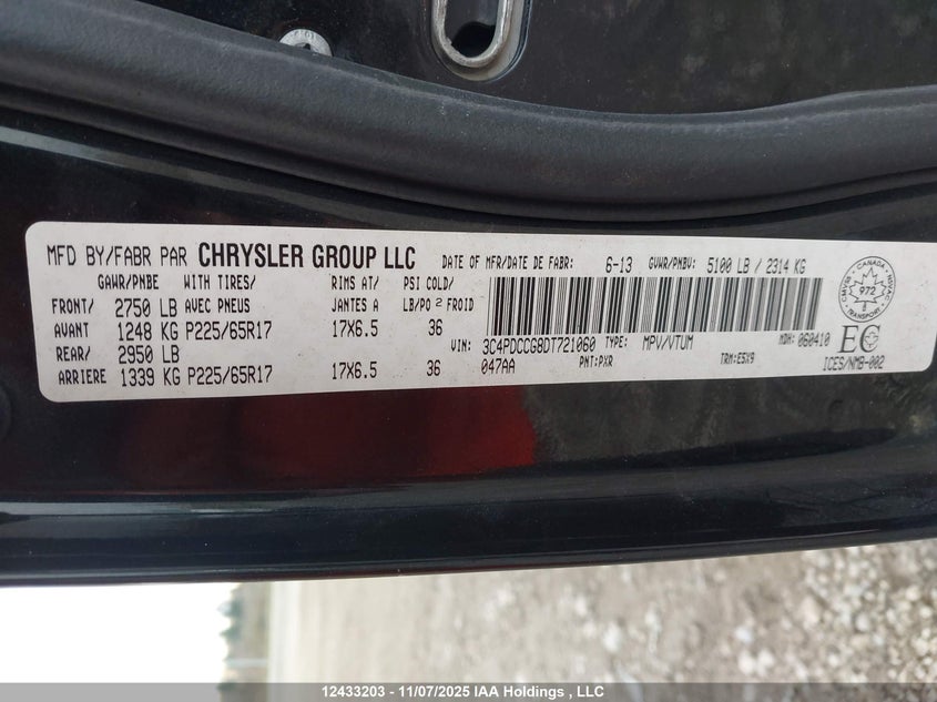 3C4PDCCG8DT721060 2013 DODGE JOURNEY photo no. 9