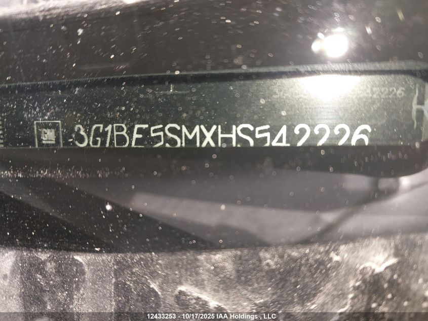 2017 Chevrolet Cruze Lt Auto VIN: 3G1BE5SMXHS542226 Lot: 12433253