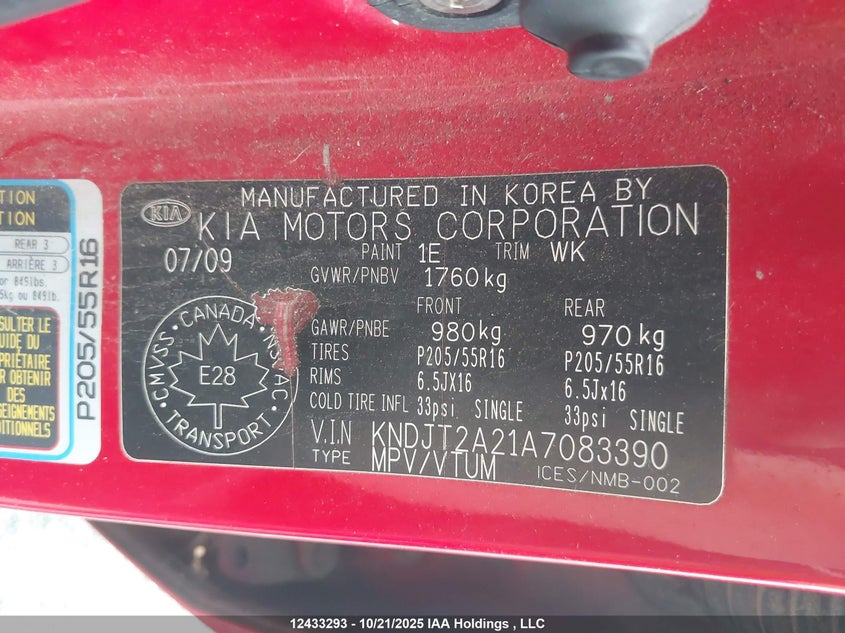 KNDJT2A21A7083390 2010 KIA SOUL photo no. 9