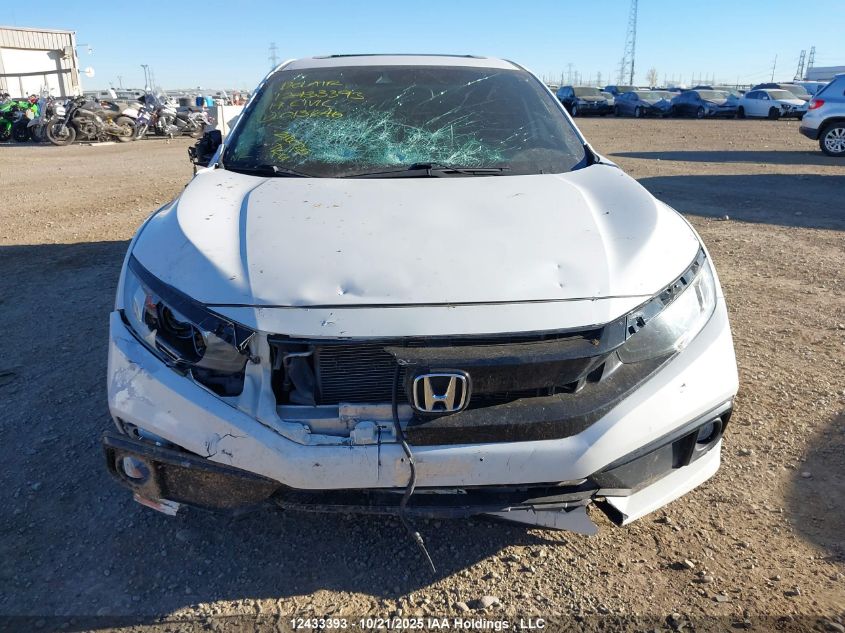 2019 Honda Civic Sport VIN: 2HGFC2F89KH013646 Lot: 12433393