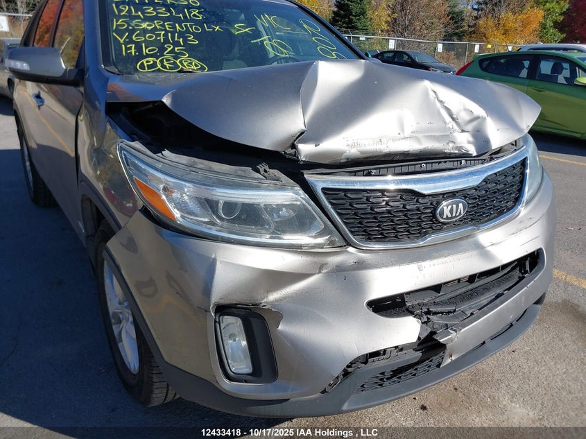 2015 Kia Sorento Lx VIN: 5XYKTCA6XFG607143 Lot: 12433418