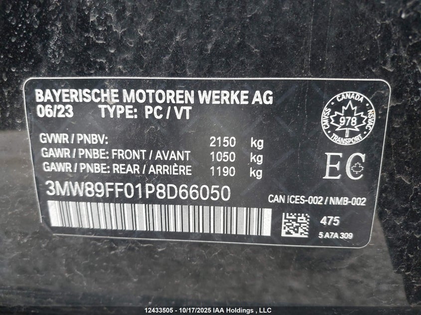 3MW89FF01P8D66050 2023 BMW 3ER photo no. 9