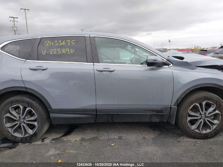 2022 Honda Cr-V Ex-L VIN: 2HKRW2H82NH223890 Lot: 12433635