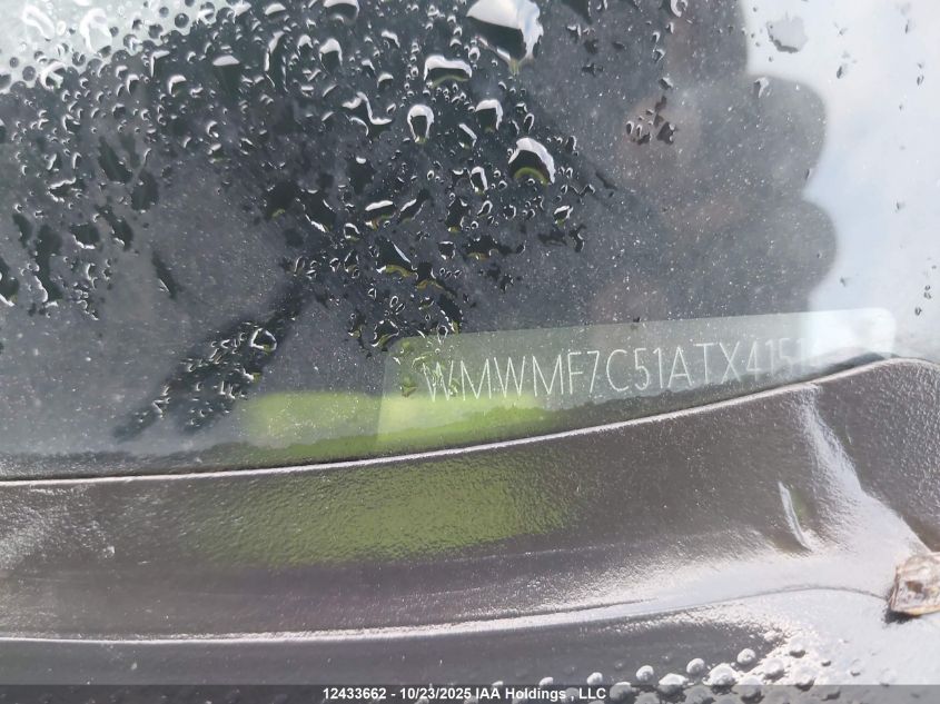 2010 Mini Cooper S VIN: WMWMF7C51ATX41514 Lot: 12433662