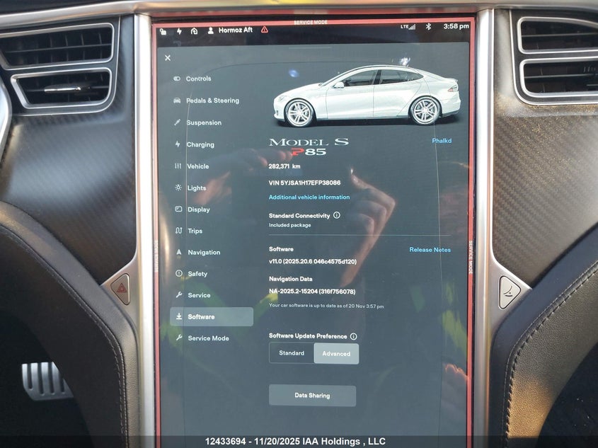 5YJSA1H17EFP38086 2014 TESLA MODEL S photo no. 7