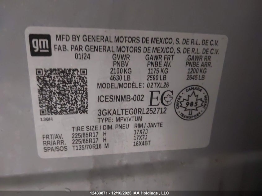 3GKALTEG0RL252712 2024 GMC TERRAIN photo no. 19