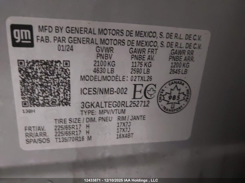 3GKALTEG0RL252712 2024 GMC TERRAIN photo no. 9