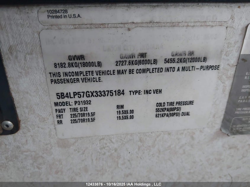 5B4LP57GX33375184 2003   photo no. 9