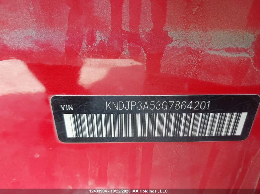 2016 Kia Soul + VIN: KNDJP3A53G7864201 Lot: 12433904