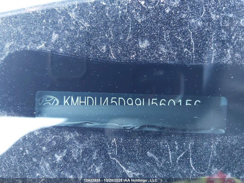 2009 Hyundai Elantra Gls/Se VIN: KMHDU45D99U560156 Lot: 12433935