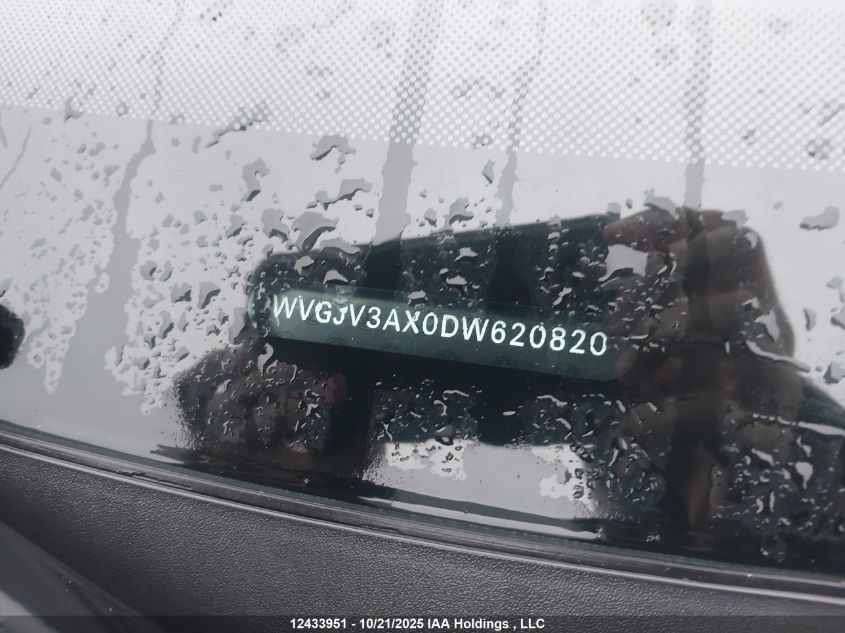 2013 Volkswagen Tiguan S/Se/Sel VIN: WVGJV3AX0DW620820 Lot: 12433951