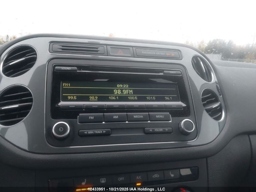 2013 Volkswagen Tiguan S/Se/Sel VIN: WVGJV3AX0DW620820 Lot: 12433951