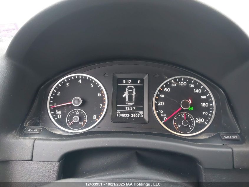 2013 Volkswagen Tiguan S/Se/Sel VIN: WVGJV3AX0DW620820 Lot: 12433951