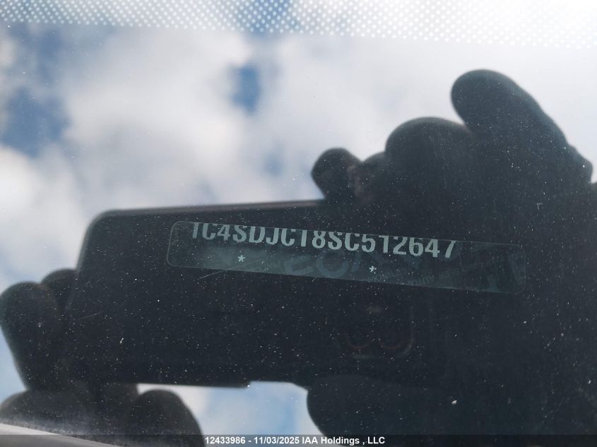 2025 Dodge Durango R/T VIN: 1C4SDJCT8SC512647 Lot: 12433986