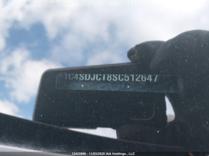 2025 Dodge Durango R/T VIN: 1C4SDJCT8SC512647 Lot: 12433986