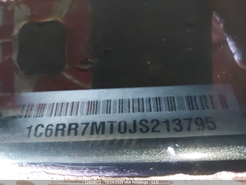2018 Ram 1500 Sport VIN: 1C6RR7MT0JS213795 Lot: 12434072