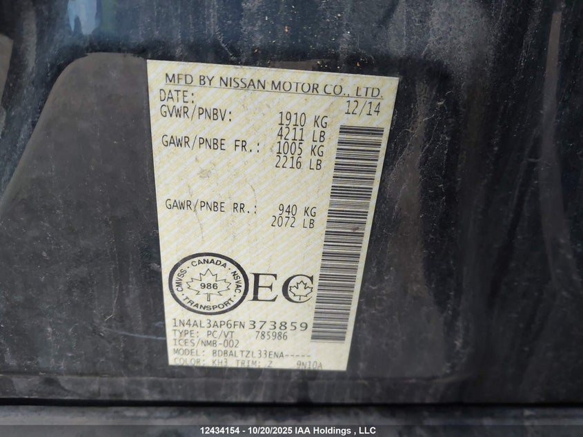 1N4AL3AP6FN373859 2015 NISSAN ALTIMA photo no. 18