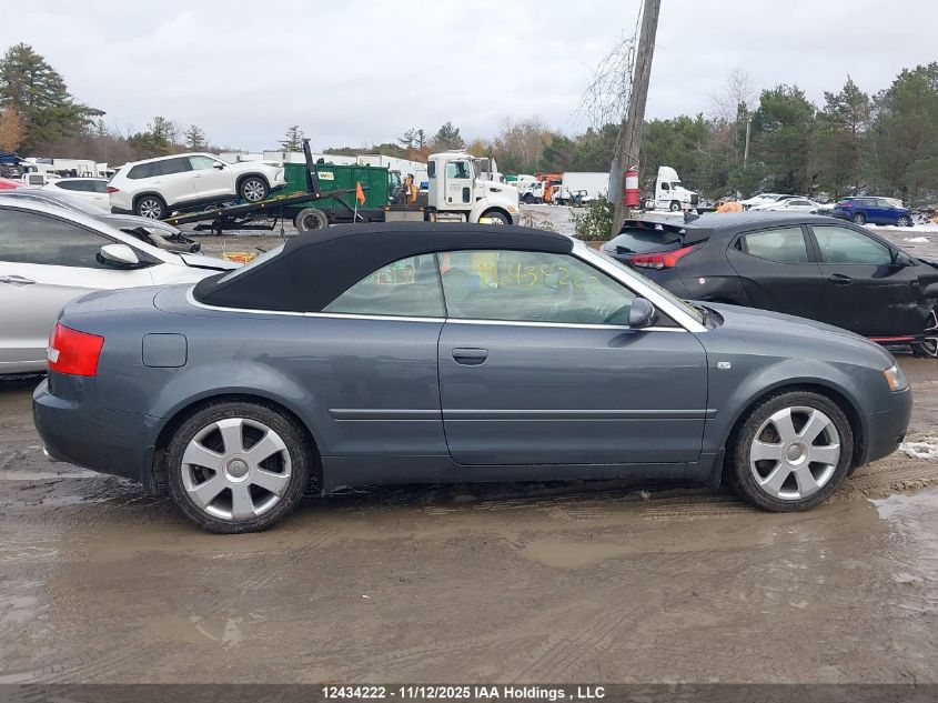 2006 Audi A4 Quattro VIN: WAUDT48H76K011548 Lot: 12434222