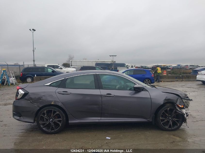 2020 Honda Civic Sport VIN: 2HGFC2F82LH011075 Lot: 12434231