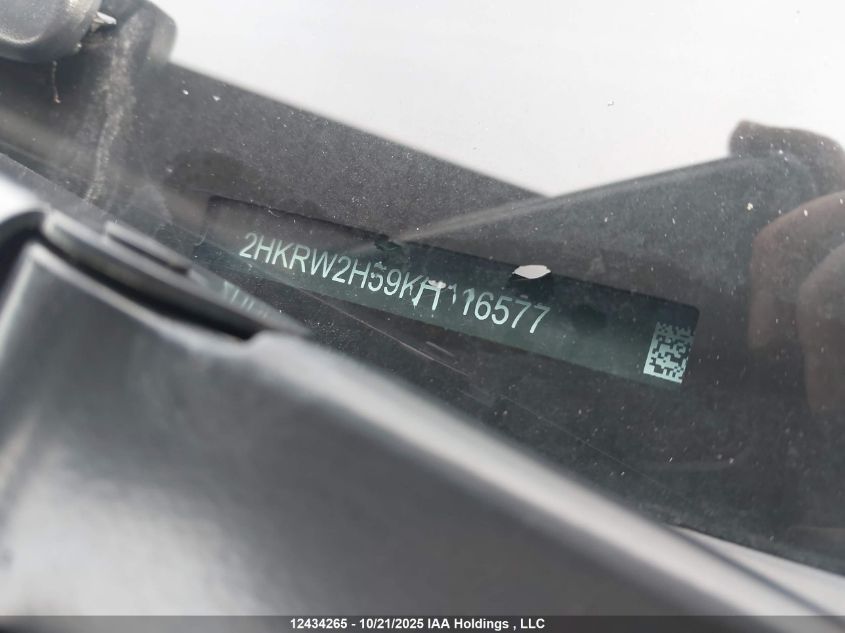 2019 Honda Cr-V VIN: 2HKRW2H59KH116577 Lot: 12434265
