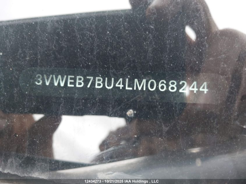 2020 Volkswagen Jetta Highline VIN: 3VWEB7BU4LM068244 Lot: 12434273