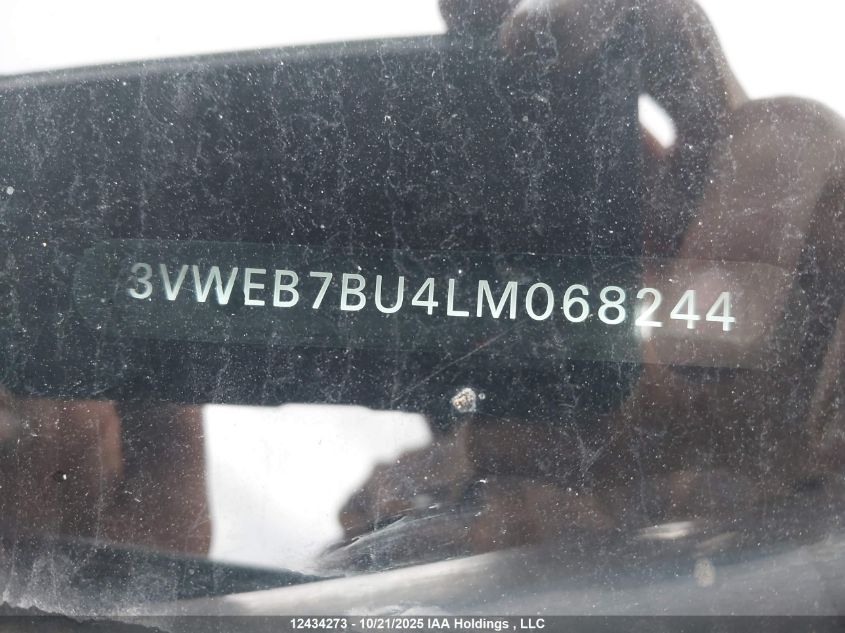 2020 Volkswagen Jetta Highline VIN: 3VWEB7BU4LM068244 Lot: 12434273